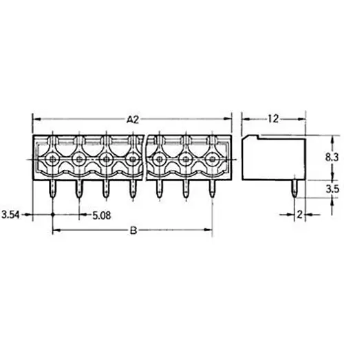 Omron PCB Terminal Block 6-Pole, XW4A-06C1-H1