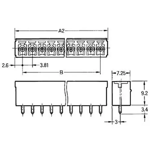 Omron PCB Terminal Block 8-Pole, XW4A-08B1-V1