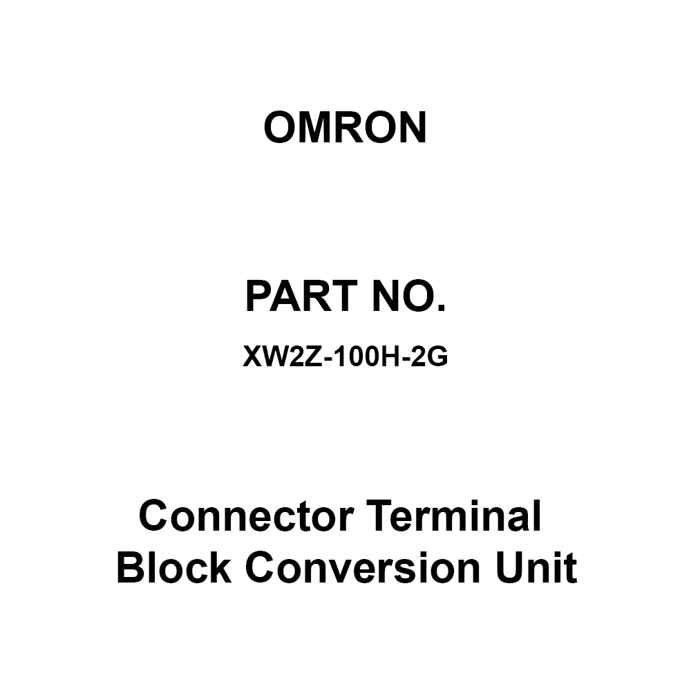 Omron Connector Terminal Block Conversion Unit AC 125, DC 24 V Rated Voltage, XW2Z-100H-2G