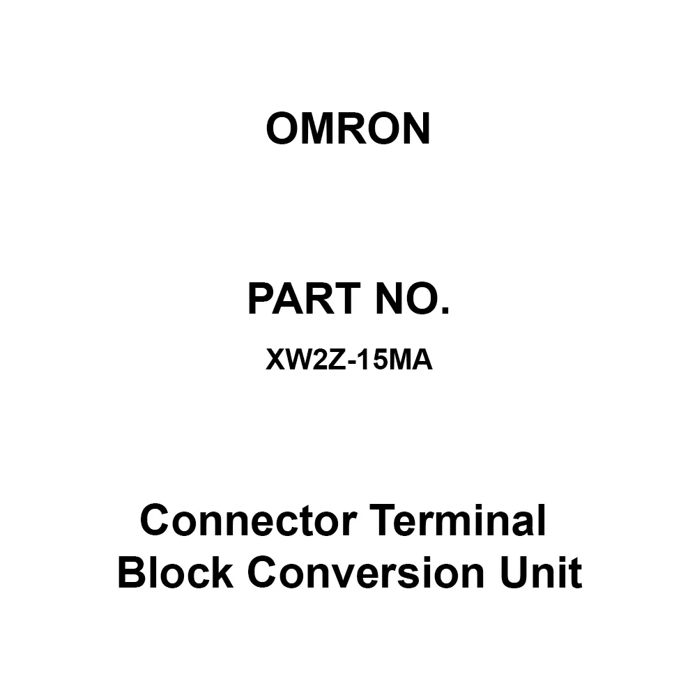 Omron Connector Terminal Block Conversion Unit AC 125, DC 24 V Rated Voltage, XW2Z-15MA
