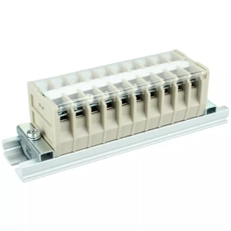 Toyo Giken Assembly Terminal Block Screw Up 1 Stage 8 mm Spacing C Type 20 mm Rail 45 Pole, ATL-10G-45P