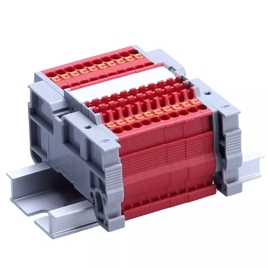 Toyo Giken Assembly Terminal Block Spring Lock 3.5 mm Spacing 118 Pole 10 to 11 mm Wire Stripping Length, VTXL-1.5/3R-118P