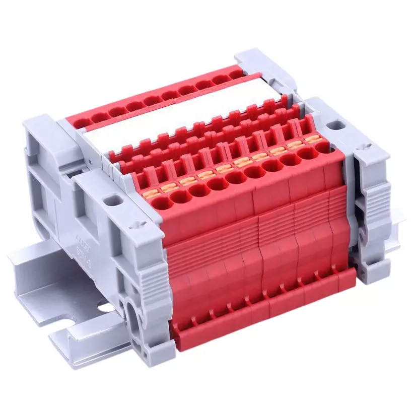 Toyo Giken Assembly Terminal Block Spring Lock 4.2 mm Spacing 1 Stage 48 Pole 10 to 11 mm Wire Stripping Length, VTXL-2/2R-48P