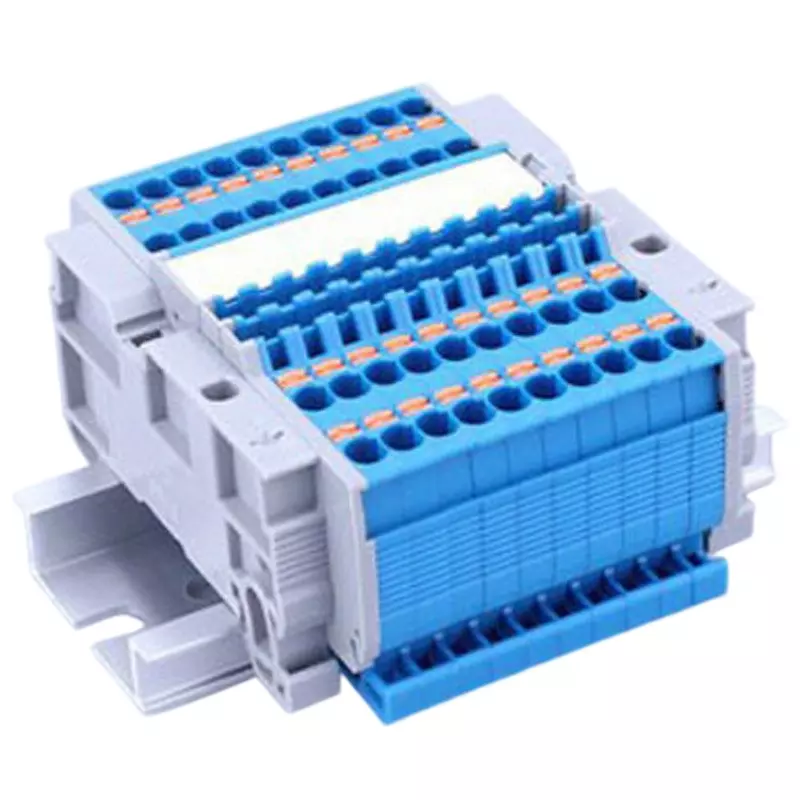 Toyo Giken Assembly Terminal Block 500 V Spring Lock 6, 9, 13, 17, 24 A 1 Stage 4.2 mm Spacing, VTXL-2/4BL-65P