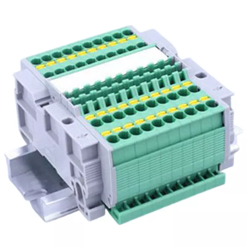 Toyo Giken Assembly Terminal Block 500 V Spring Lock 6, 9, 13, 17, 24 A 1 Stage 4.2 mm Spacing, VTXL-2/4-PE-33P