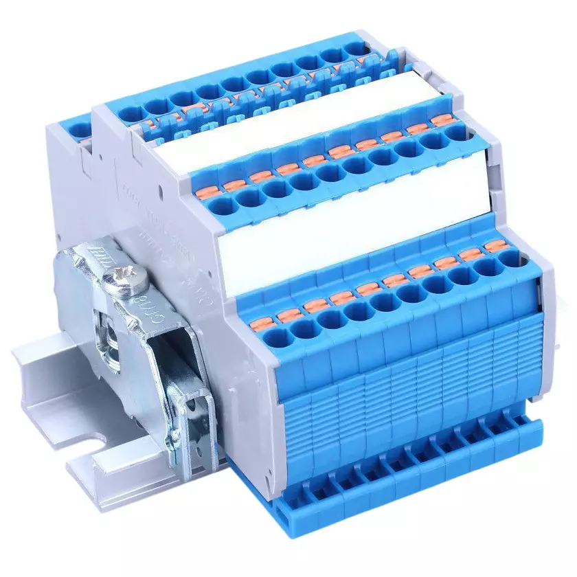 Toyo Giken Assembly Terminal Block 500 V Spring Lock 2nd Grade 4.2 mm, VTXWL-2/2BL-100U