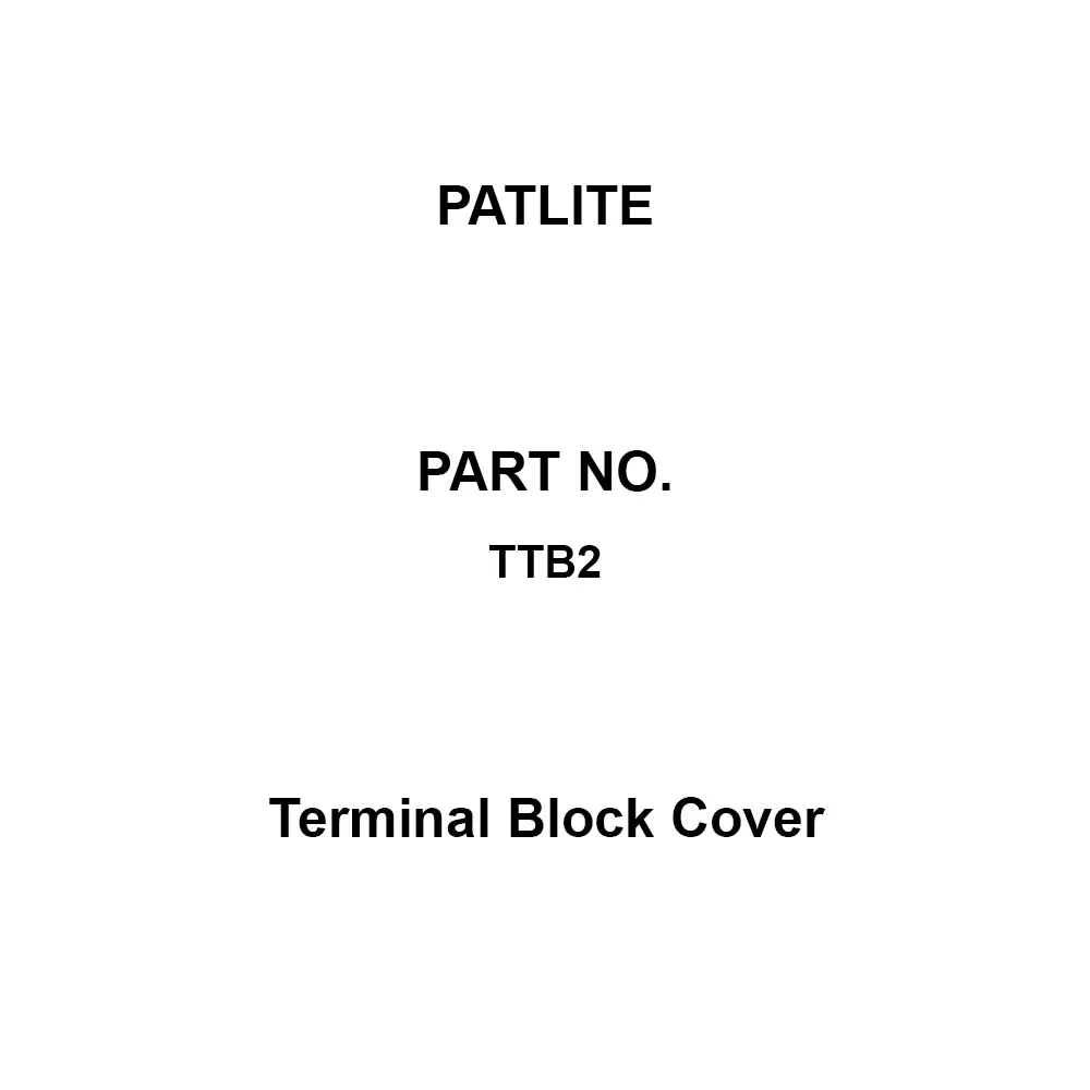 PATLITE Terminal Block Cover cover Specifications, TTB2 (Pack of 5)