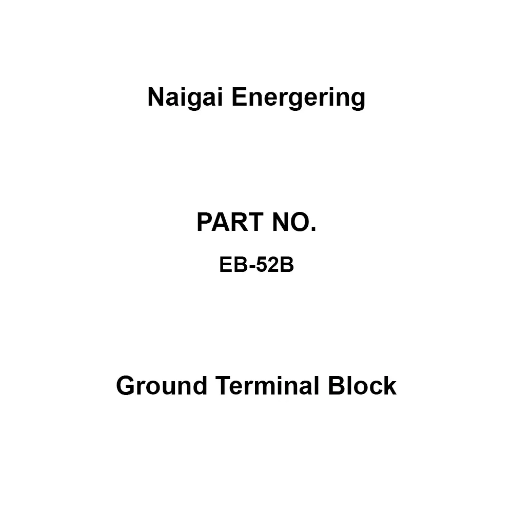 Naigai Energering Ground Terminal Block Copper Material Nickel plating Painting, EB-52B