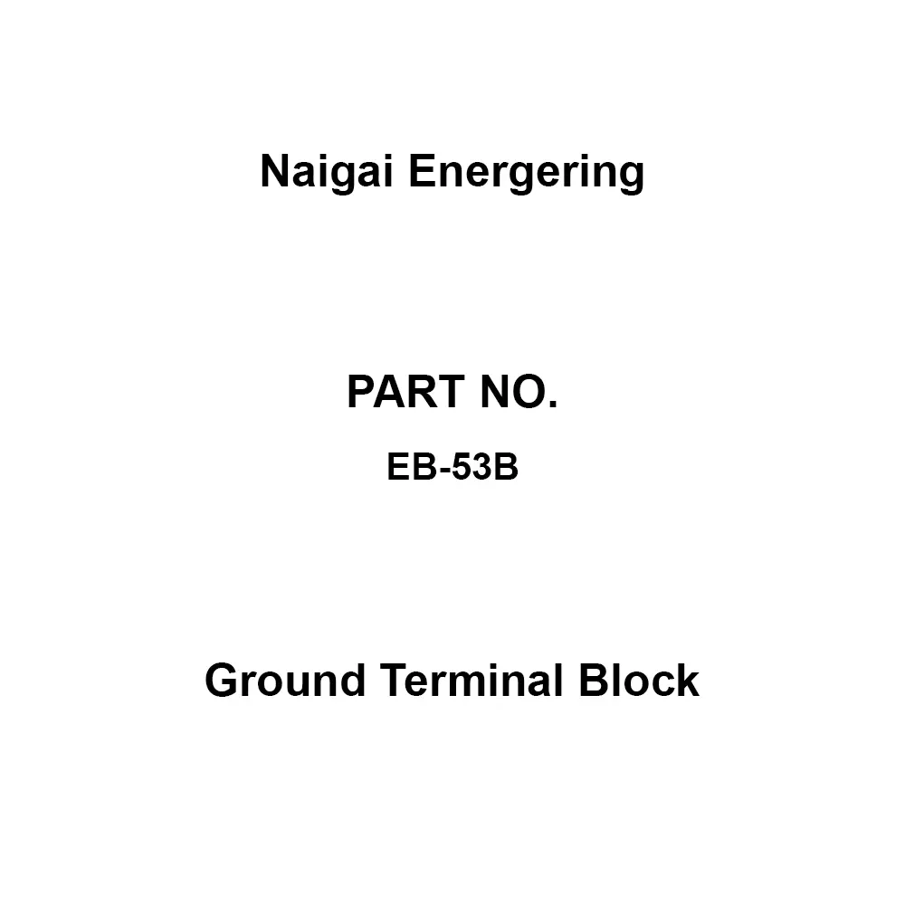 Naigai Energering Ground Terminal Block Copper Material Nickel plating Painting, EB-53B