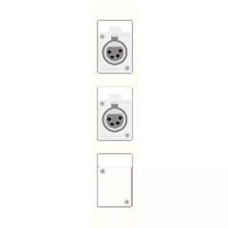Canare Electric Terminal Board Plate XLR White, CSW-TP3-4X1W-W
