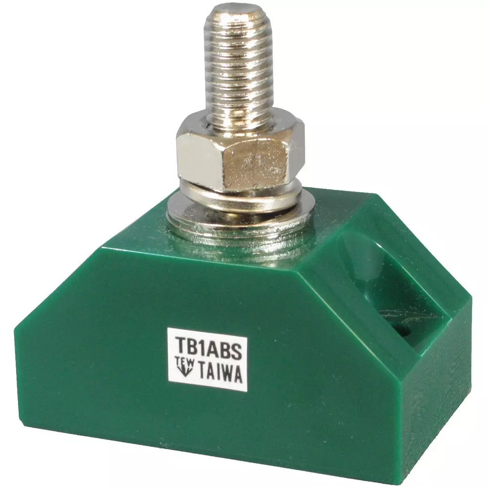 Taiwa Electric Industry Terminal Block 300 Amp Rated Current Green, TB1ABS-G