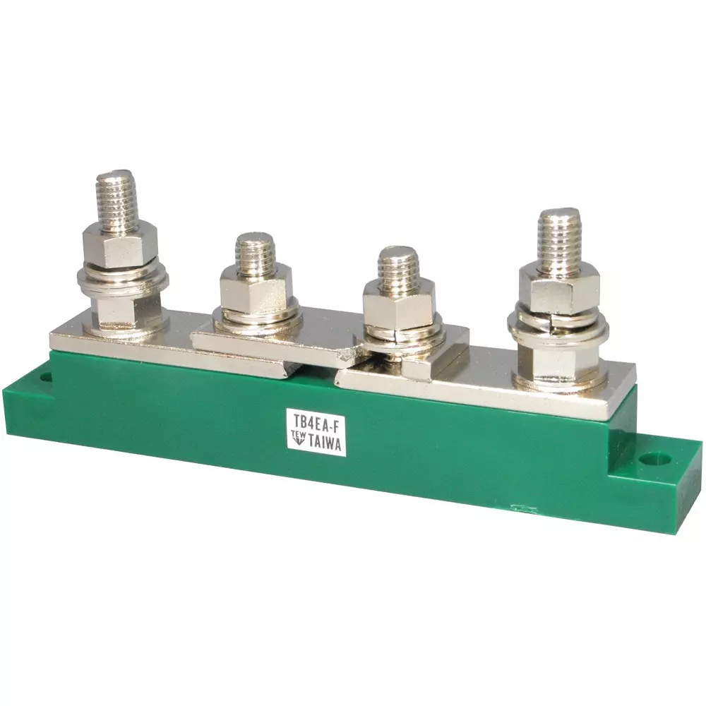 Taiwa Electric Industry Terminal Block 200 Amp Rated Current Green, TB4EA-FGN