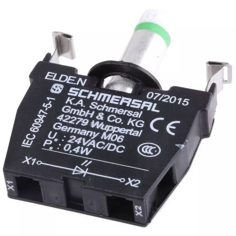 Schmersal Terminal Block 8 A Rated Current 250 V Rated Voltage 3 No. of Pole, ELDE.N GN 24