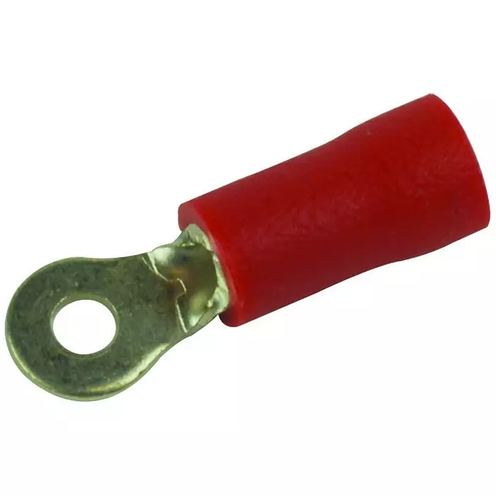MULTICOMP PRO Ring Crimp Terminals TERMINAL, RING TONGUE, #2, CRIMP, RED, MC29551 (Pack of 100)