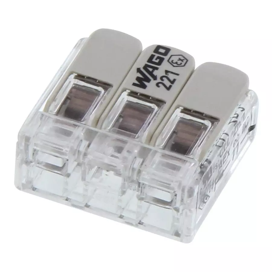 Wago TERMINAL BLOCK, PLUGGABLE, 3POS, 12AWG, 221-483.
