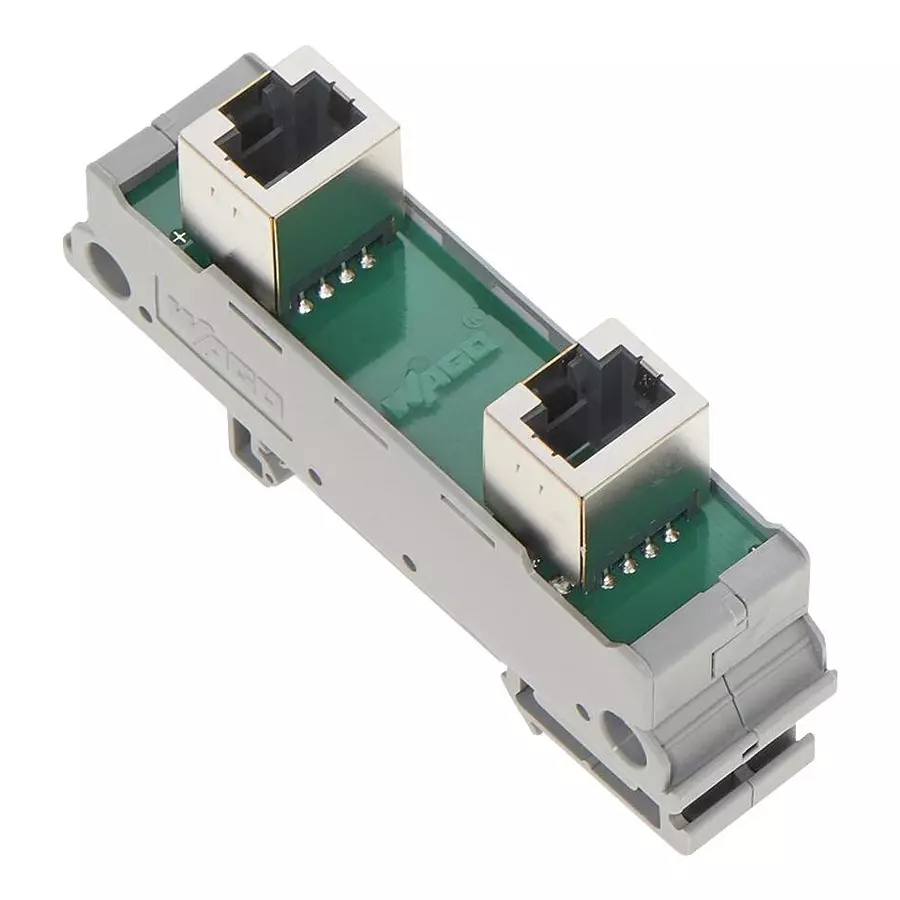 Wago INTERFACE MOD, RJ45 RCPT-RJ45 RCPT, 1.5A, 289-172