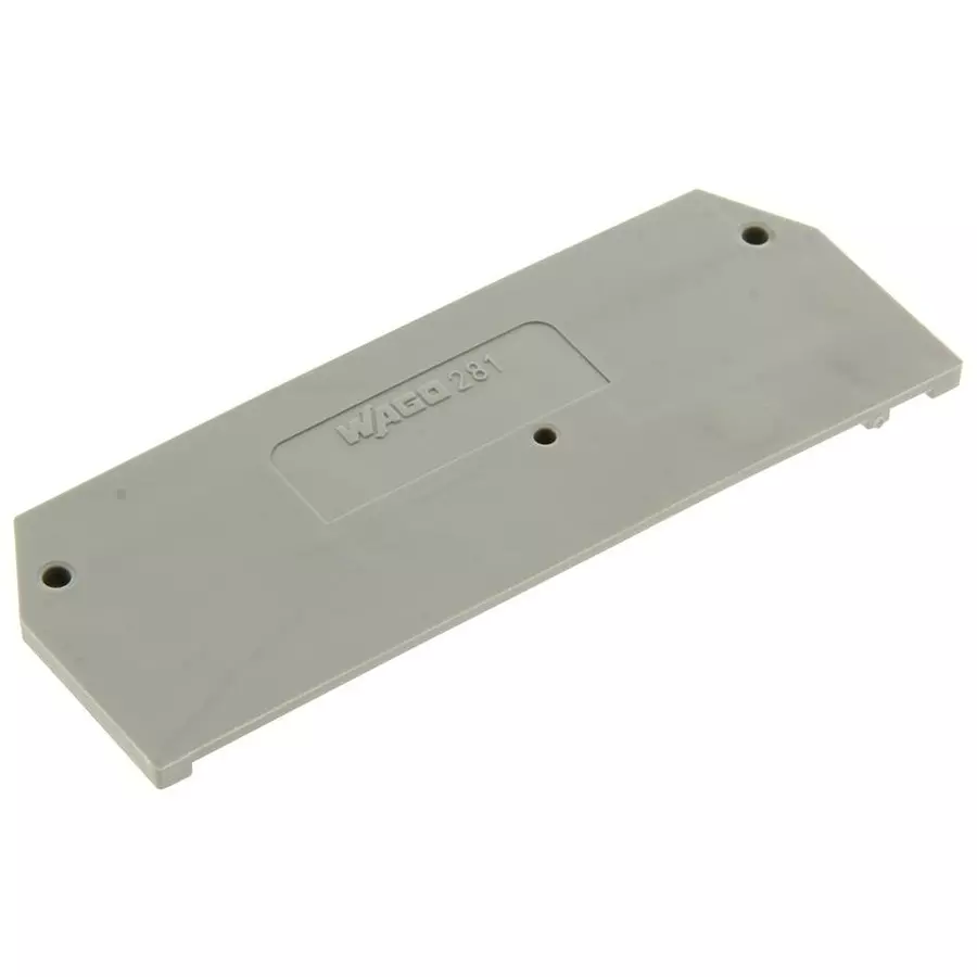 Wago ENDPLATE, GREY, 2.5MM WIDE, 281-324 (Pack of 10 Pcs)