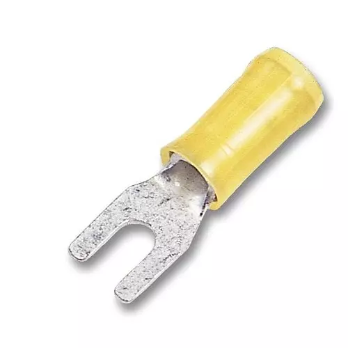 AMP - TE CONNECTIVITY CRIMP TERMINAL, SPADE, M6, YELLOW, 130625 (Pack 10)
