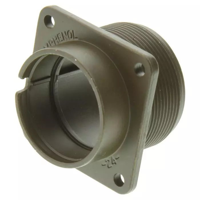 AMPHENOL INDUSTRIAL CIRCULAR SHELL, RCPT, SIZE 24, AL ALLOY, 97-3102A-24(850)