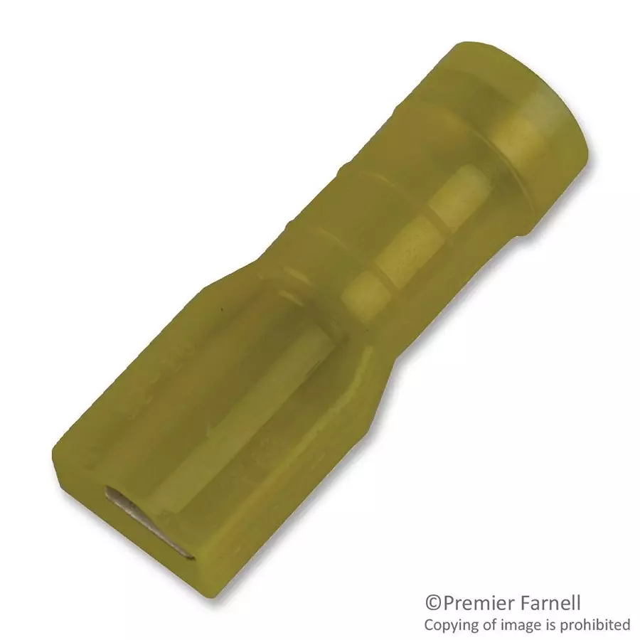 ABB - THOMAS & BETTS TERMINAL FEMALE DISCONNECT 0.25IN YELLOW, 10RC-2577 (Pack of 50)