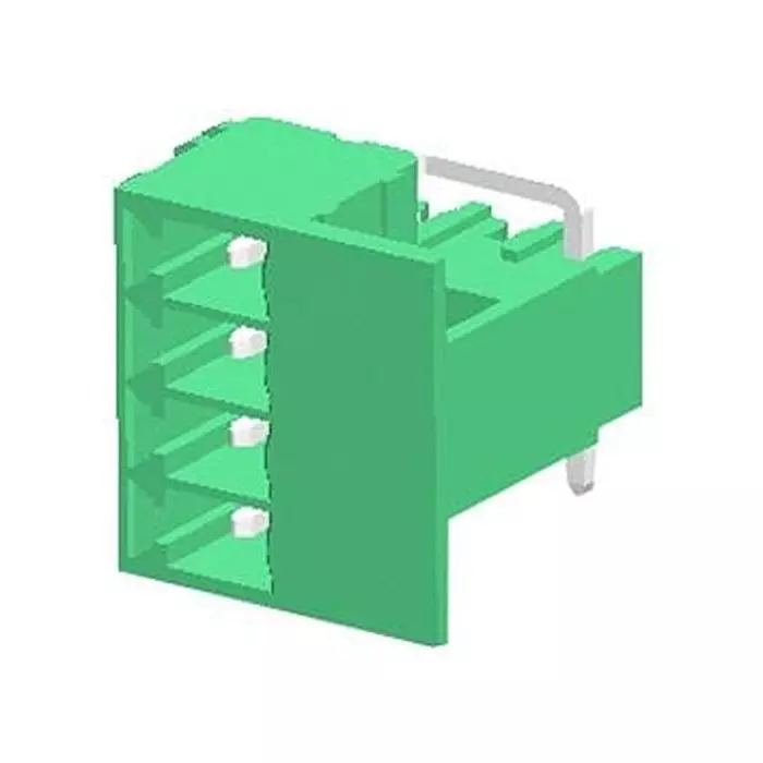 AMPHENOL ANYTEK TERMINAL BLOCK, R/A HEADER, 4POS, TH, EU0410500000G