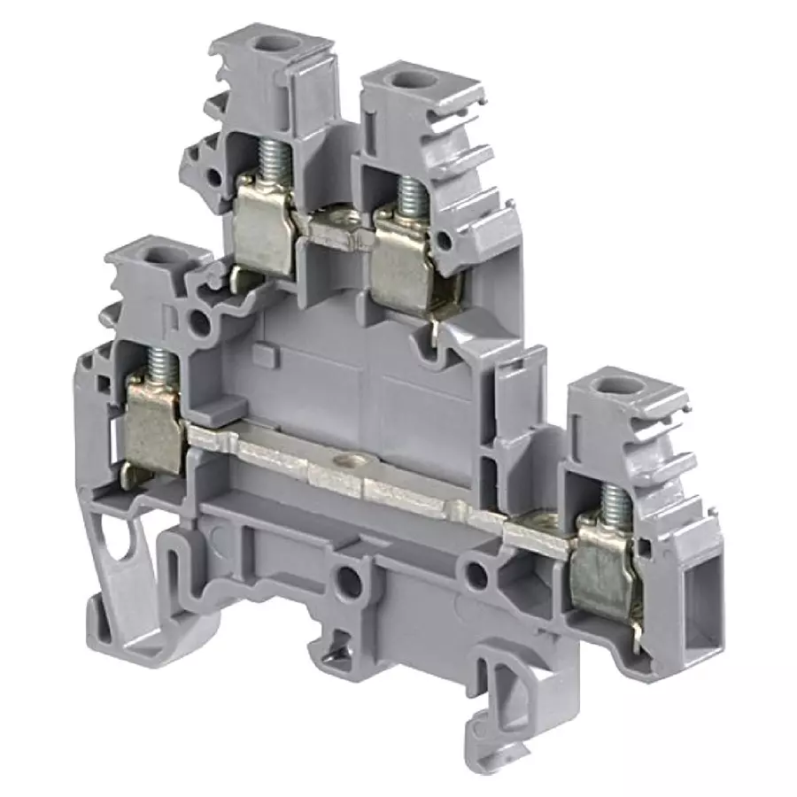 ENTRELEC - TE CONNECTIVITY TERMINAL BLOCK, DIN RAIL, 4POS, 22-12AWG, 1SNA115271R2200