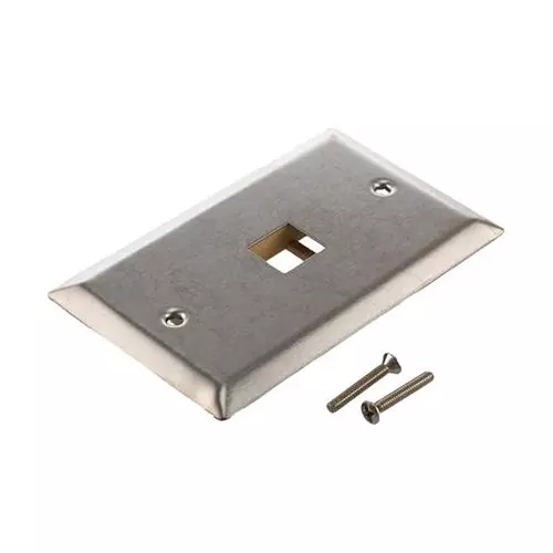 L-COM Wall Plate, Ss, 1 Keystone Style Jack, Lc-Wpssk-01
