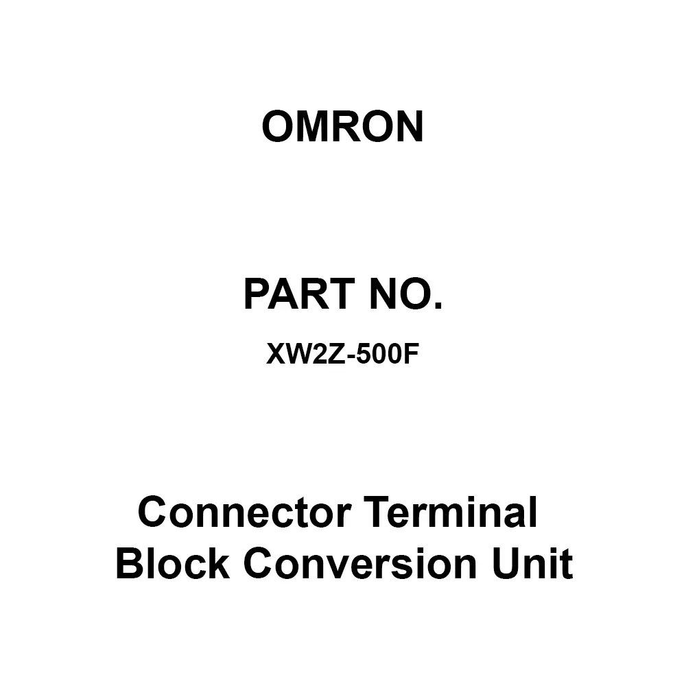 Omron Connector Terminal Block Conversion Unit AC 125, DC 24 V Rated Voltage, XW2Z-500F