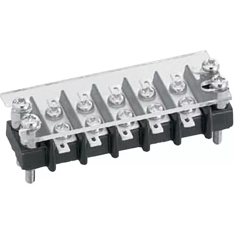 Sato Parts Terminal Block 2-Row Type Ml-3391 With Cover and Mounting Parts, ML-3391-C-4P