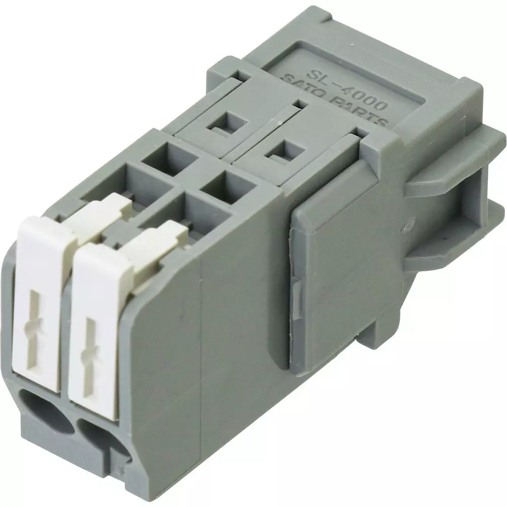 Sato Parts Screwless Terminal Block SL-4000-AJ 2 Pole 100 mΩ or More (DC500V), SL-4000-AJ-2PGY