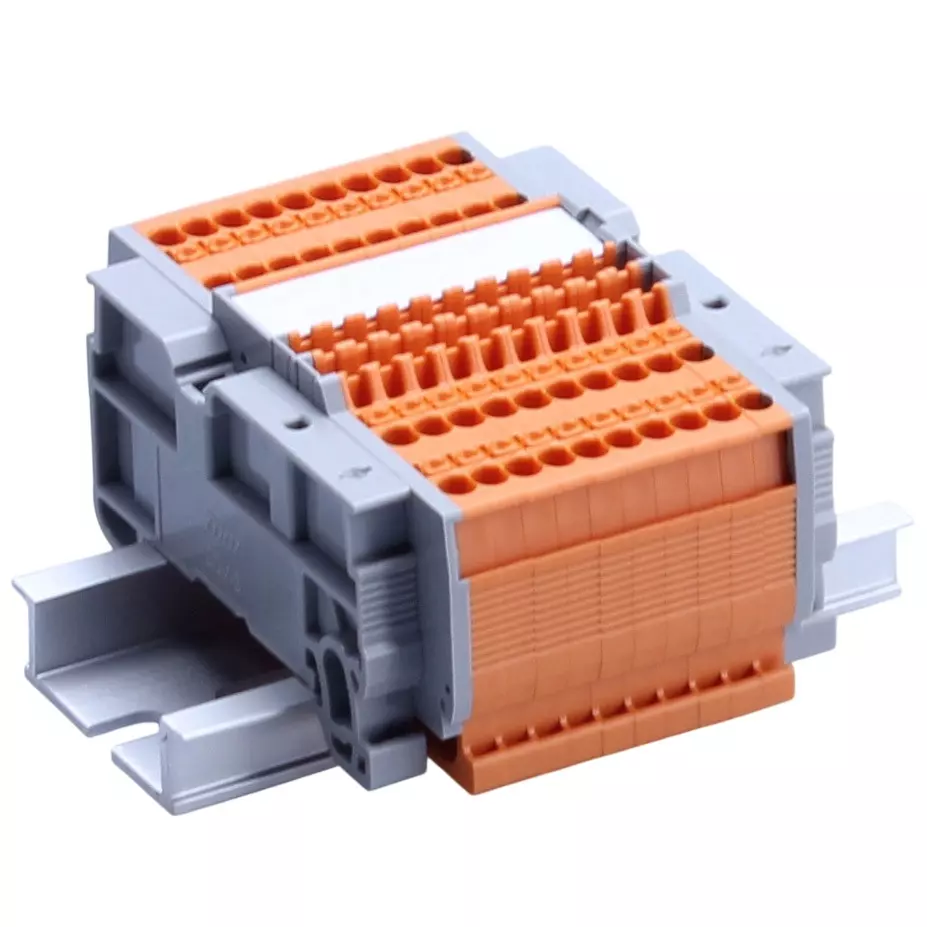 Toyo Giken Assembly Terminal Block Spring Lock 3.5 mm Spacing 1 Stage 267 Pole 10 to 11 mm Wire Stripping Length, VTXL-1.5/4O-267P