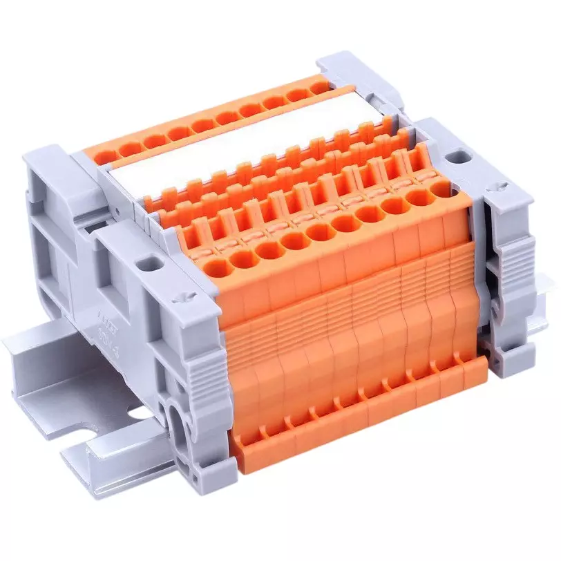 Toyo Giken Assembly Terminal Block Spring Lock 4.2 mm Spacing 1 Stage 74 Pole 10 to 11 mm Wire Stripping Length, VTXL-2/2O-74P