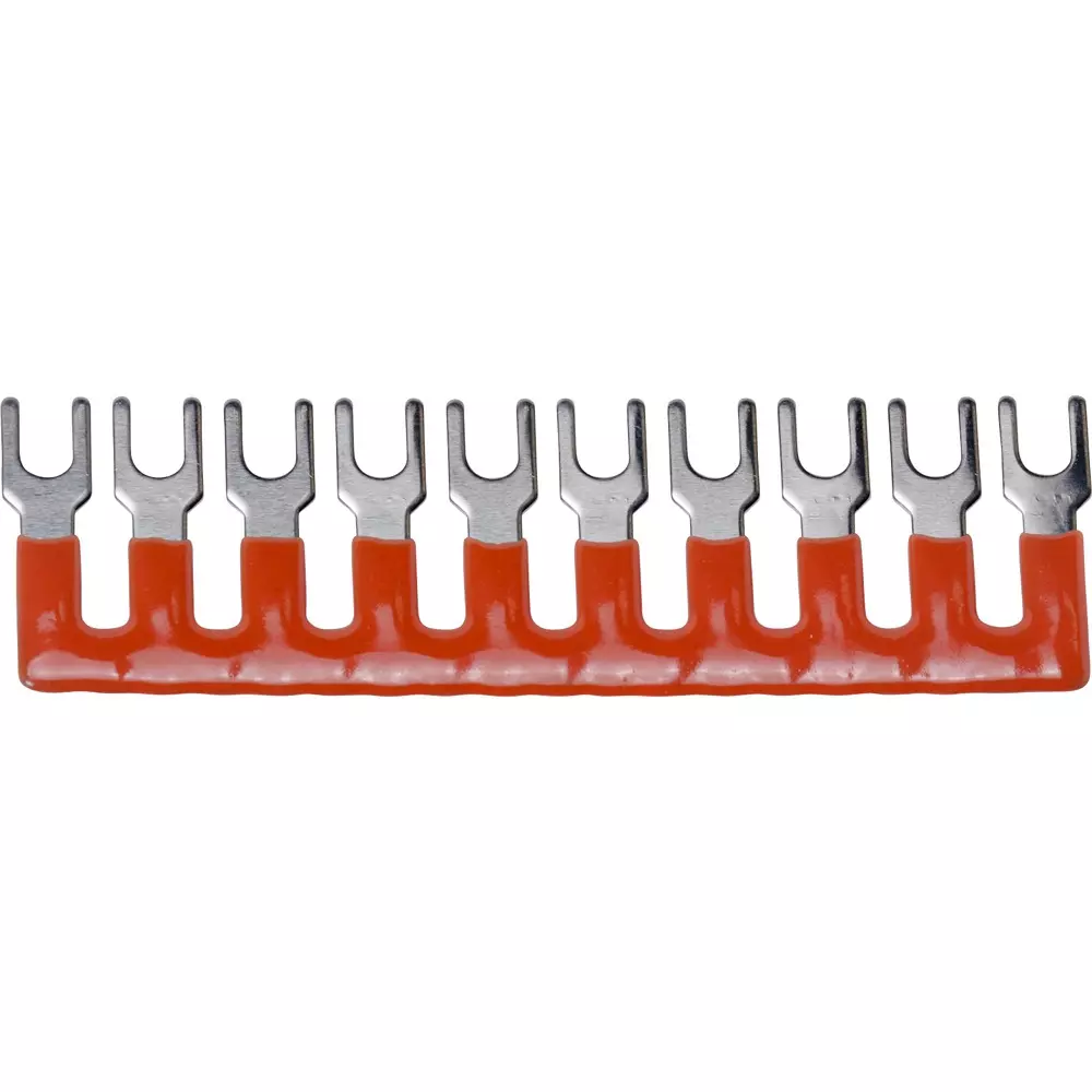 Toyo Giken Short Bar (B Type) C2680R & Ni Plating PVC Orange 7 mm Spacing 10 Pole 15 A JIS Current Rating, OB7A-10 (10 Pcs)