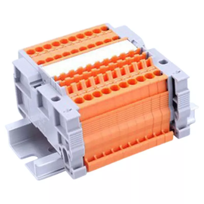 Toyo Giken Assembly Terminal Block 500 V Spring Lock 6, 9, 13, 17, 24 A 1 Stage 4.2 mm Spacing, VTXL-2/3O-81P