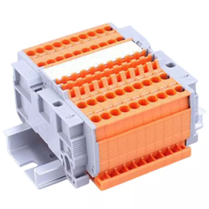 Toyo Giken Assembly Terminal Block 500 V Spring Lock 6, 9, 13, 17, 24 A 1 Stage 4.2 mm Spacing, VTXL-2/4O-59P