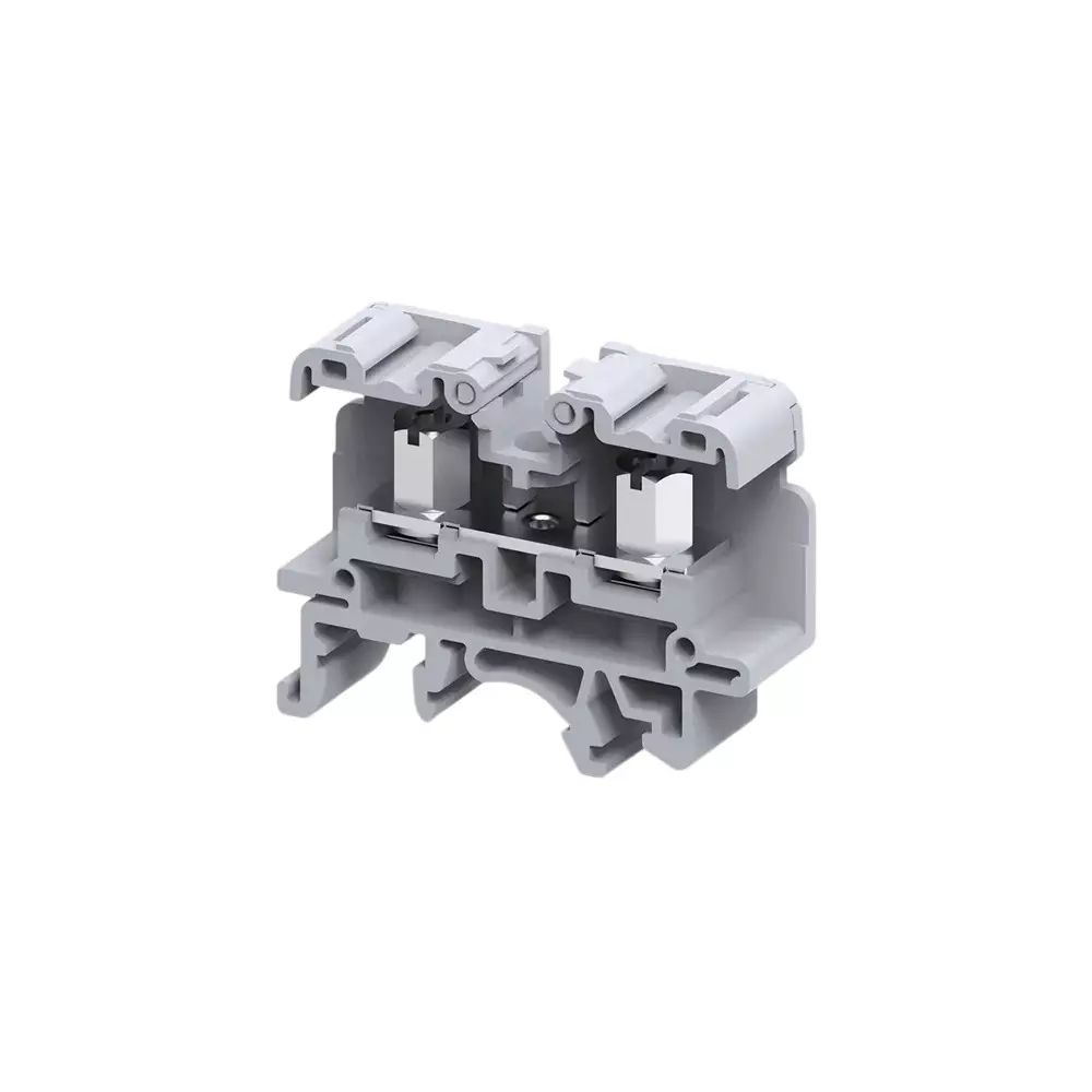 Connectwell Stud Type Feed-through Terminal Block 10 mm² Wire Size 1 Level DIN Rail Mount Polyamide 2 Connection Yellow, CSB4/N4USHY