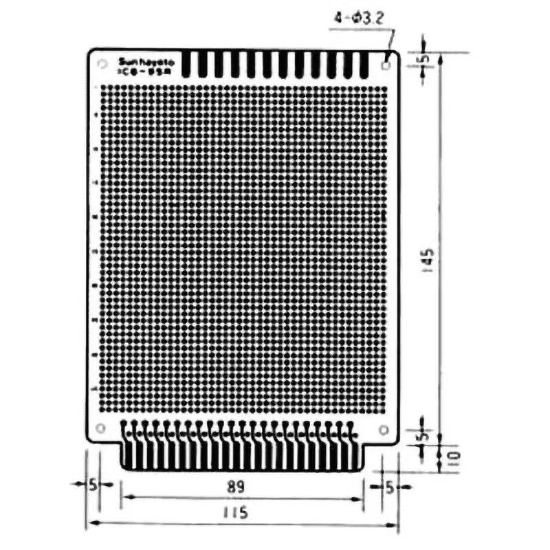 sunhayato-pitch-terminal-board-254-mm-cell-spacing-115-x155-mm-circuit-board-dimensions-length-x-width-icb-95r