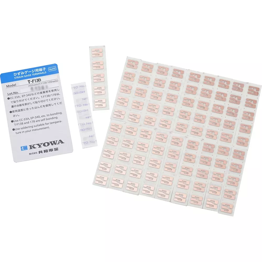 Kyowa Strain Gauge Terminal 3-wire sealed type -30 to 50℃ Operating Temperature Range, T-F13B (Pack of 20)