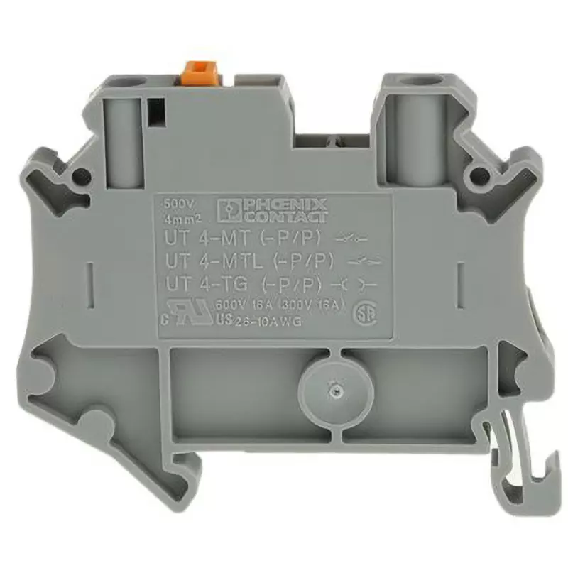 PHOENIX Terminal Block 20 A Rated Current screw Connection Method Single Number of Level, 3046139 (Pack of 10)