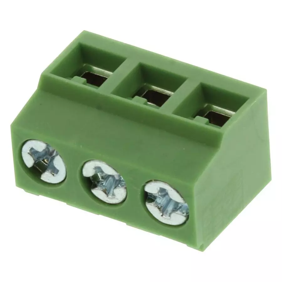 MULTICOMP PRO Wire-To-Board Terminal Blocks TERMINAL BLOCK PCB, 3 POSITION, 26-14AWG, 5MM, MCTB-61C03 (Pack of 5)