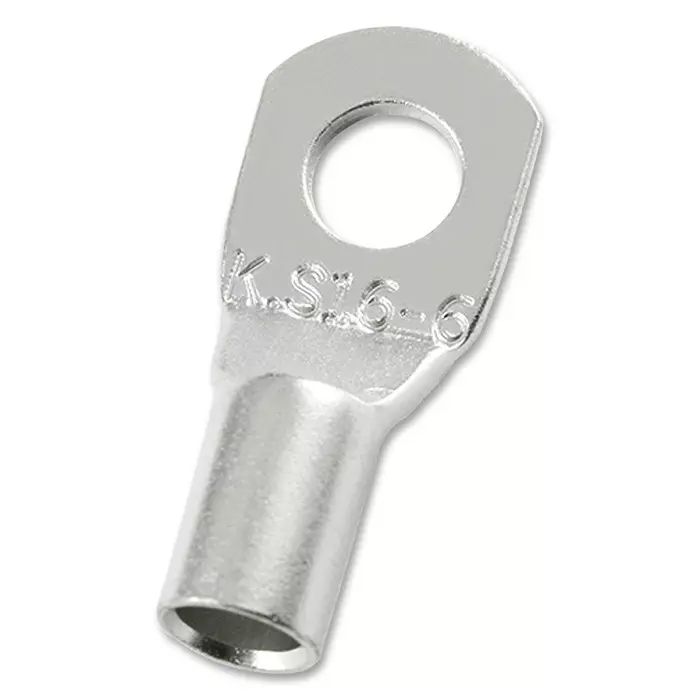 MULTICOMP PRO Lug Terminals COPPER TUBULAR LUG, 6.5MM, 6AWG, CRIMP, MC000763 (Pack of 5)