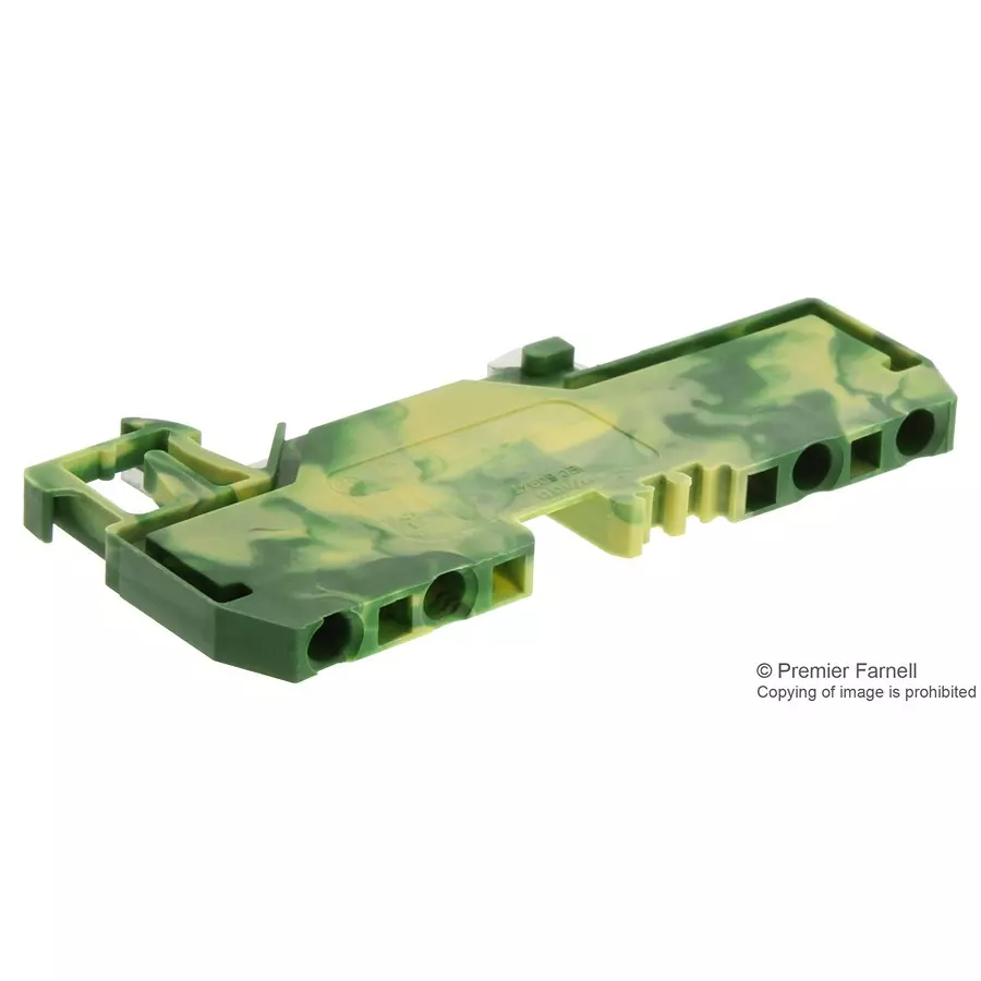 Wago TERMINAL BLOCK, DIN RAIL, 4 POSITION, 28-12AWG, 280-677