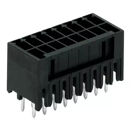 Wago TERMINAL BLOCK, HEADER, 16POS, VERT, BLK, 713-1408