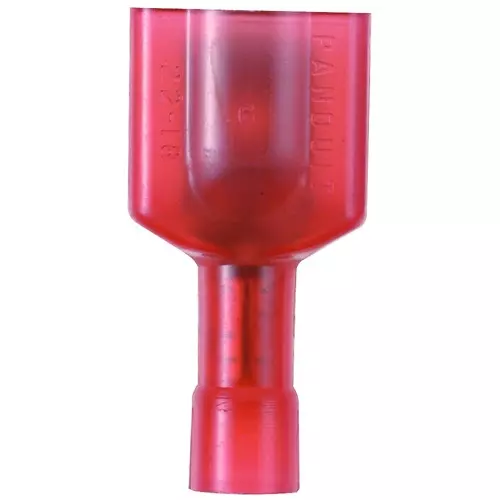 PANDUIT Quick Disconnect Crimp Terminals MALE DISCONNECT, 6.35MM, 22-18AWG, RED, DNF18-250FIM-L