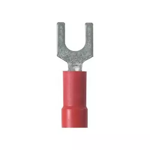 PANDUIT Spade Crimp Terminals TERMINAL, FORK TONGUE, #6, 16AWG, PV18-6F-MY (Pack of 5)
