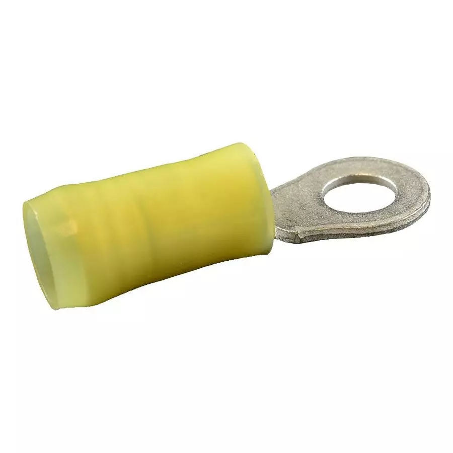 PANDUIT Ring Crimp Terminals TERMINAL, RING TONGUE, M4, 10AWG, YELLOW, PN10-8R-L