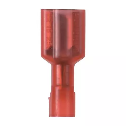 PANDUIT Quick Disconnect Crimp Terminals FEMALE DISCONNECT, 4.8MM, 22-18AWG, RED, DNF18-188FIB-M (Pack of 10)