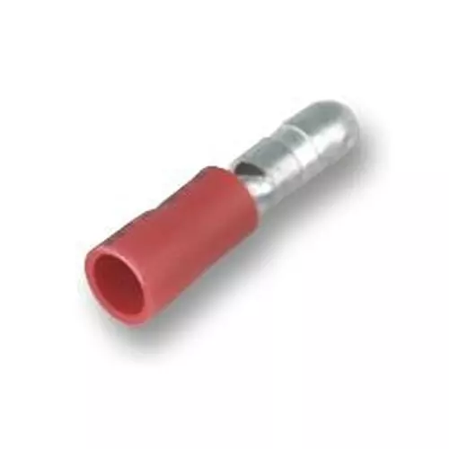 JST (JAPAN SOLDERLESS TERMINALS) Crimp Terminal, Bullet, Male, Red, Pk100, FVDAGM1.25-5 (LF) K (Pack of 100)