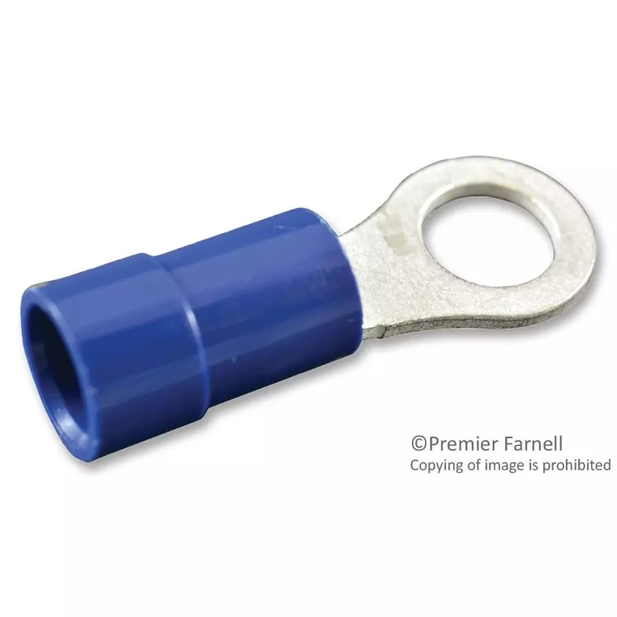 MOLEX Ring Crimp Terminals TERMINAL, RING TONGUE, #10, BLU, 14AWG 19070-0090 (Pack of 10)