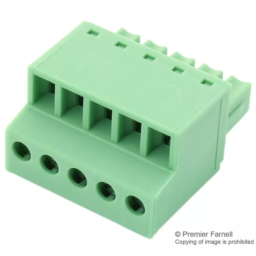 Phoenix Contact Pluggable Terminal Blocks TERMINAL BLOCK, PLUGGABLE, 5POS, 16AWG, 1850699